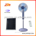 Solar battery AC & DC rechargeable stand fan